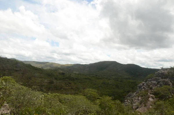 View Nature Way Waterfall Milho Verde State Minas Gerais Called — Stock Photo, Image