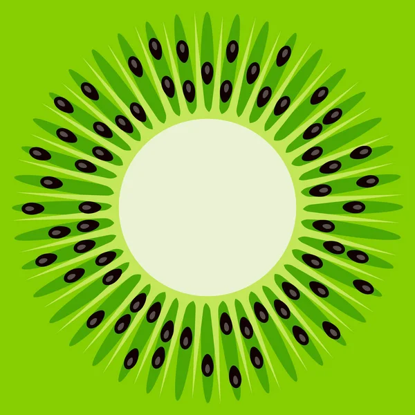 Ακτινίδιο Φωτεινό Πράσινο Φόντο Φρούτων Διανυσματική Απεικόνιση Φρούτα Στο Τμήμα — Διανυσματικό Αρχείο