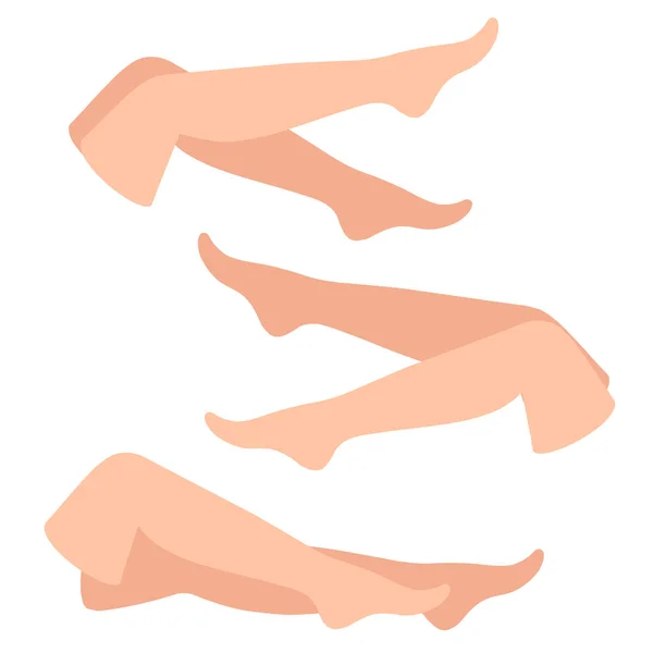 Женские Ноги Плоская Икона Белом Фоне Векторная Иллюстрация Две Ноги — стоковый вектор