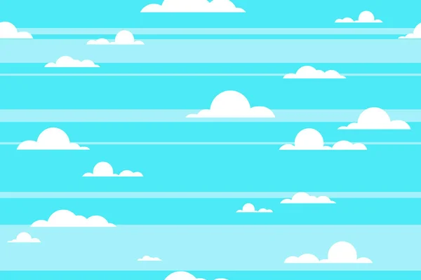 Modello Senza Cuciture Con Nuvole Uno Sfondo Blu Illustrazione Vettoriale — Vettoriale Stock