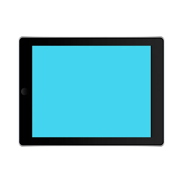 Realistisches Tablet Auf Weißem Hintergrund Vektorsymbol — Stockvektor