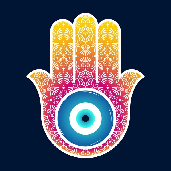 Süslü muska, Fatima 'nın Hamsa Eli. Hindistan, Arap ve Yahudi kültürlerinde yaygın olan, nazara ve bozulmaya karşı etnik obereg.