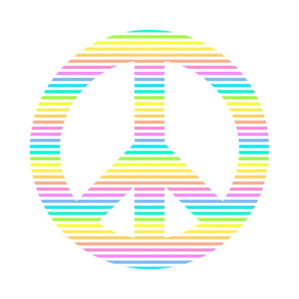 Símbolo Paz Tiras Todos Los Colores Del Arco Iris Icono — Archivo Imágenes Vectoriales
