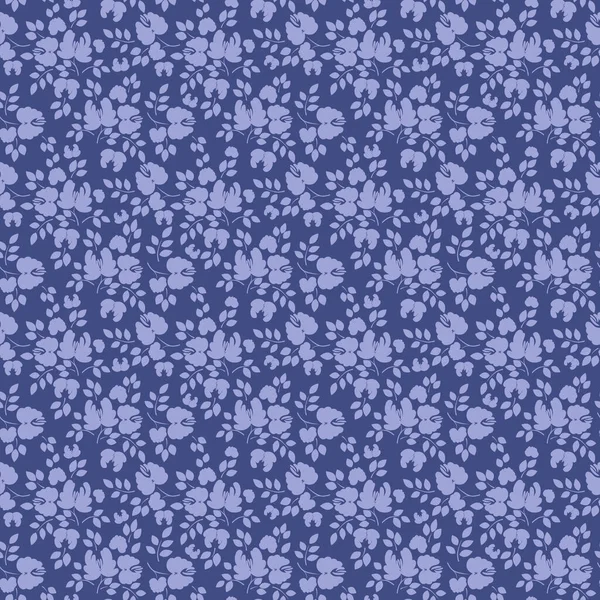 Abstraktní Květinové Pozadí Vektorové Ilustrace Bezproblémový Vzor Malé Květiny Fialovém — Stockový vektor