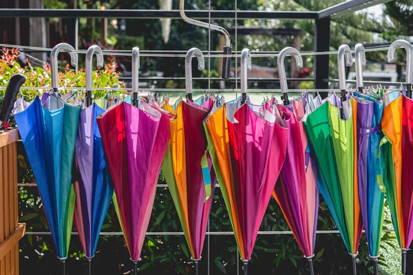 storage of different colors umbrella,Colorful umbrellas