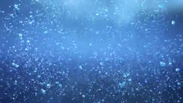 Подводные Пузырьки Воздуха Быстро Поднимаются Поверхность Включая Матте — стоковое видео
