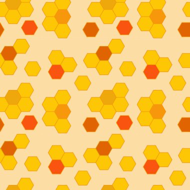 Balpeteği turuncu sürekli desen. Tasarım için arkaplan.