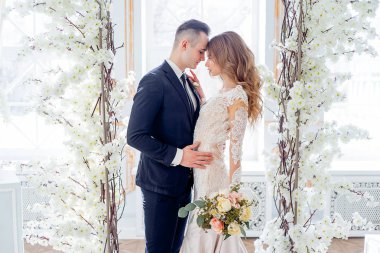 Lüks bir iç beauiful çiftin düğün