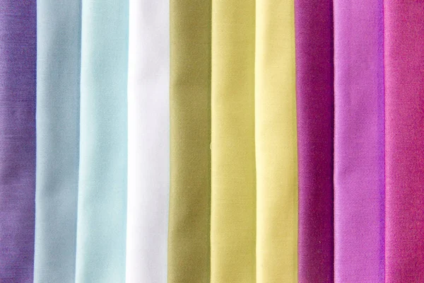 Rouleaux Tissus Textiles Colorés Dans Une Boutique Magasin — Photo