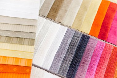 Kumaş ve tekstil bir dükkan ya da mağaza rulo