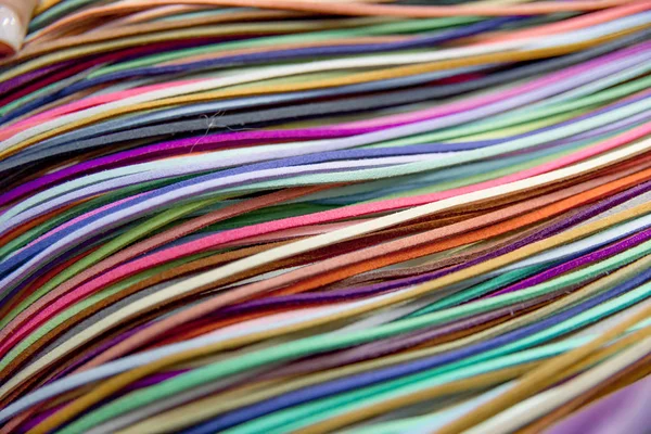 Rollos de tela y textiles en una tienda o tienda — Foto de Stock