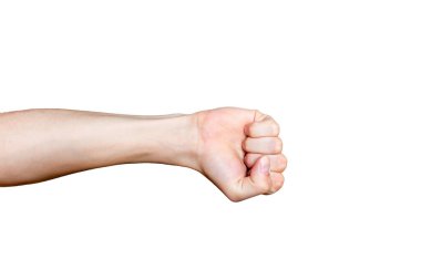 Beyaz arka plan üzerinde izole erkek el jest ve işareti koleksiyonu