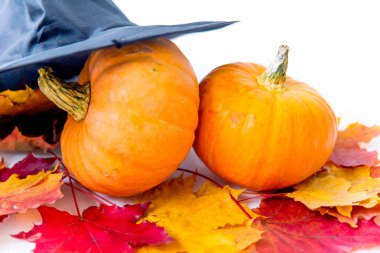 Cadılar Bayramı - jack o fener gözler önüne dekoratif Turuncu kabak