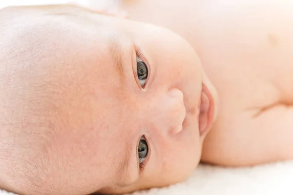 Schattige pasgeboren baby op de eerste maanden van het leven — Stockfoto