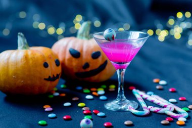 Cadılar Bayramı - jack o fener gözler önüne dekoratif Turuncu kabak