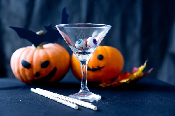 Decorative orange pumpkins on display for halloween - jack o lantern Stock Picture