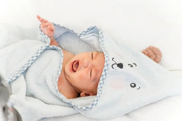 Schattige pasgeboren baby op de eerste maanden van het leven — Stockfoto