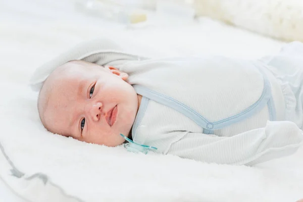 Cute newborn baby on the first months of life — Stock Photo, Image