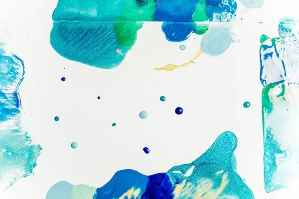 Strokes and blots of paint on white background — Stock Photo, Image