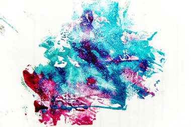 konturlar ve beyaz arka plan üzerinde boya lekesi