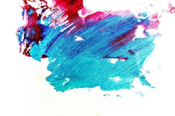 Strokes and blots of paint on white background — Stock Photo, Image