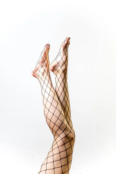 Female legs in tights or panty hose — Stock Photo, Image