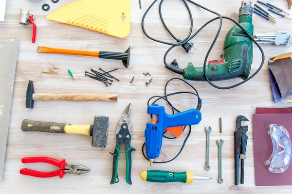 A set of construction tools or instruments — Stock Photo, Image