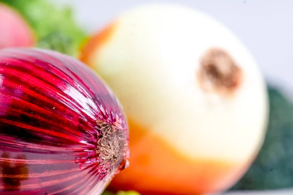 A fresh group of vegetables on white background Royalty Free Stock Photos