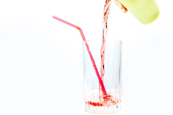 Frutta e succo diversi o frullato in un bicchiere — Foto Stock