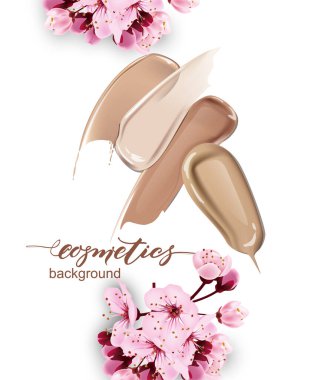 Vakfın bir dizi iftirası. Güzellik ve kozmetik geçmişi. Reklam ilanı, afiş, broşür için kullanın. Şablon Vektörü.