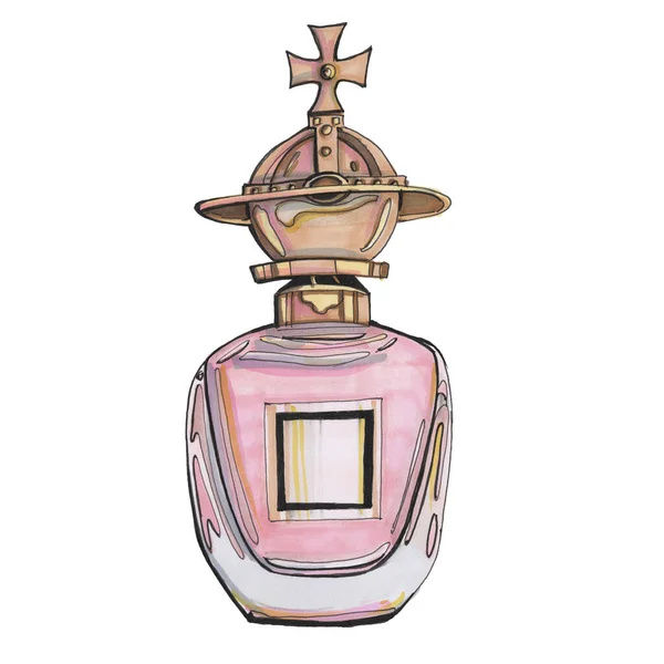 Garrafa Marcadores Perfume Ilustração — Fotografia de Stock
