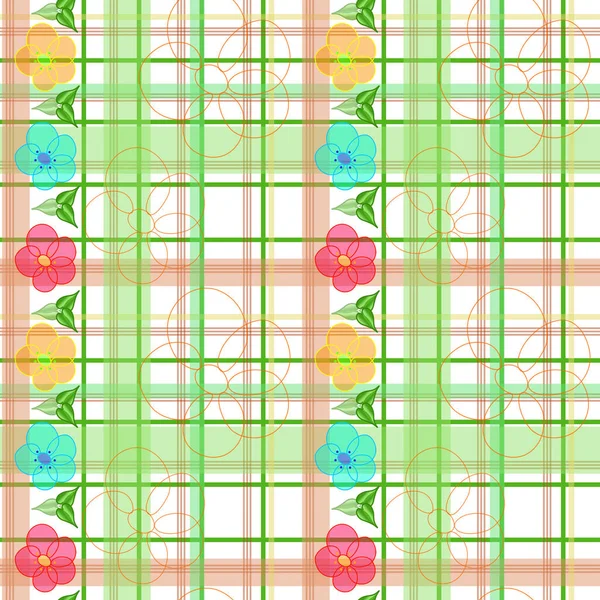 Set of seamless patterns with flowers and background in a cage for textiles, albums and paper — Stock Image Set Seamless Patterns Flowers Background Cage Textiles Albums Paper Stock Photo