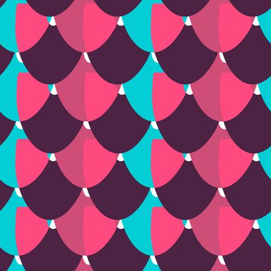 Pembe ve mavi renkli dairesel şekilli kusursuz soyut vektör deseni