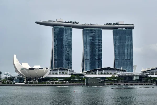 Θέα Στο Ξενοδοχείο Marina Bay Sands — Φωτογραφία Αρχείου