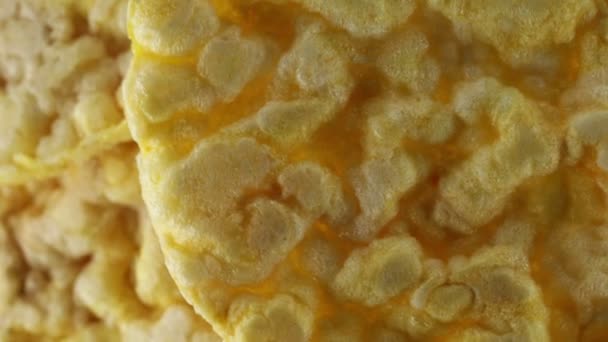 大米和玉米蛋糕生物 — 图库视频影像