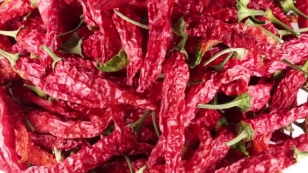 Chiles Rojos Secos Calabros Para Cocinar — Vídeos de Stock