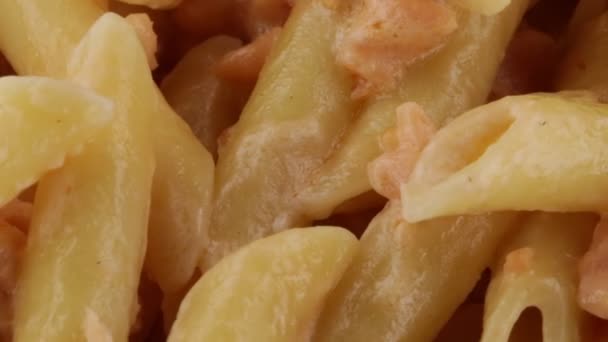 Penne Com Salmão Creme — Vídeo de Stock