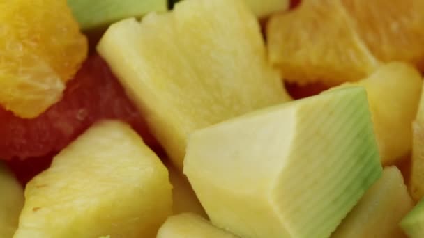 Ensalada Frutas Fruta Mezclada — Vídeo de stock