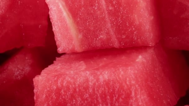 Wassermelone Würfel Geschnitten — Stockvideo