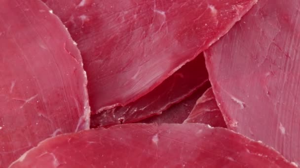 Bresaola Bio Carne Roja — Vídeo de stock