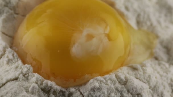 Flour Egg Yolk — Stock Video