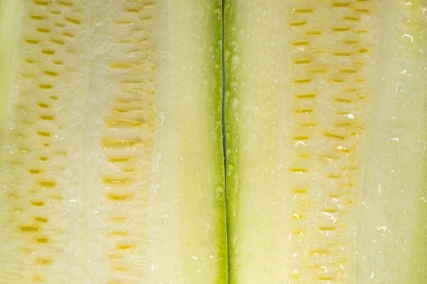 Makrofoto Einer Zucchini Ausschnitt — Stockfoto