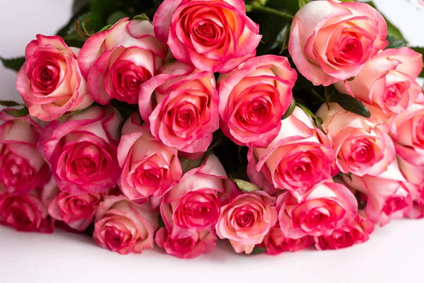 Un ramo de rosas rosadas de cerca — Foto de Stock