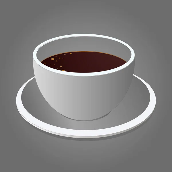 Eine Tasse Reichen Raffinierten Geschmack Und Aroma Von Kaffee — Stockvektor
