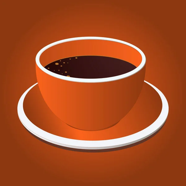 Šálek Bohaté Rafinované Chuti Vůně Kávy — Stockový vektor