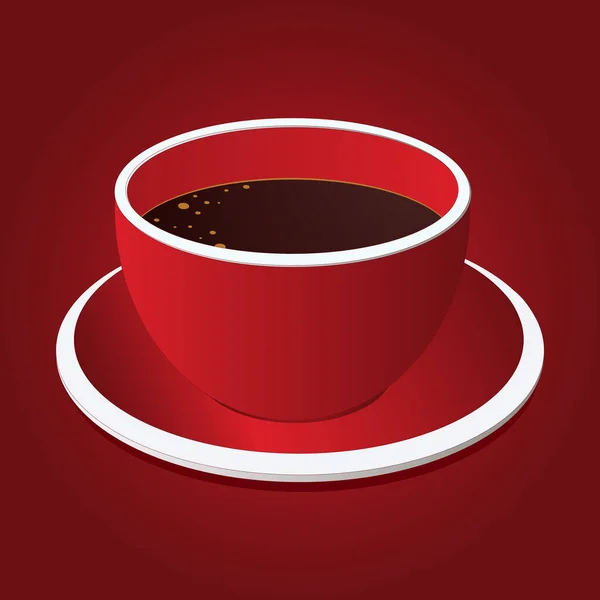 Чашка Богатого Изысканного Вкуса Аромата Кофе — стоковый вектор