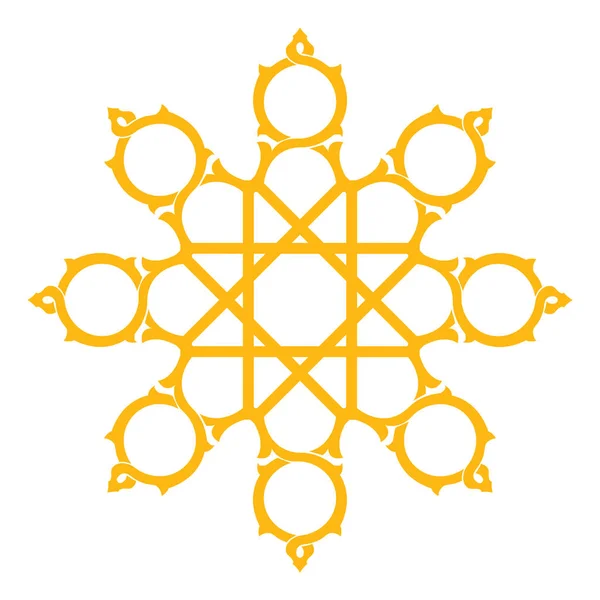 Форма Звезды Арабеска Элемент Художественного Дизайна — стоковый вектор