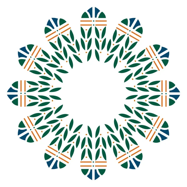 艺术色彩点缀的圆形造型 古老的设计风格 — 图库矢量图片