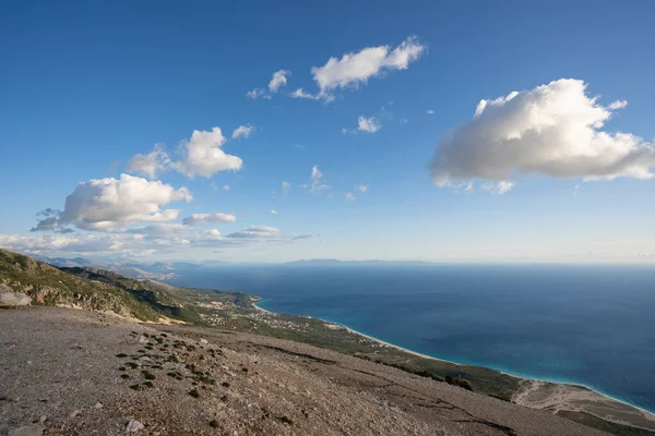 Hermoso Paisaje Marino Matutino Con Nubes Cielo — Foto de Stock