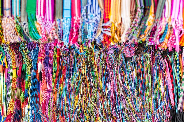 Textilní Výrobky Trhu Panajachel Guatemala — Stock fotografie